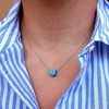 MYSTIC JEWELS by Dalia Evil Eye Cube Blue Crystal Lucky