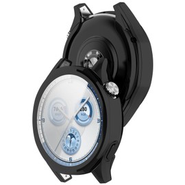 [2 Pack] Haotop TPU Screen Protector Cover Case Compatible with Watch GT5 46mm (Black+Clear)