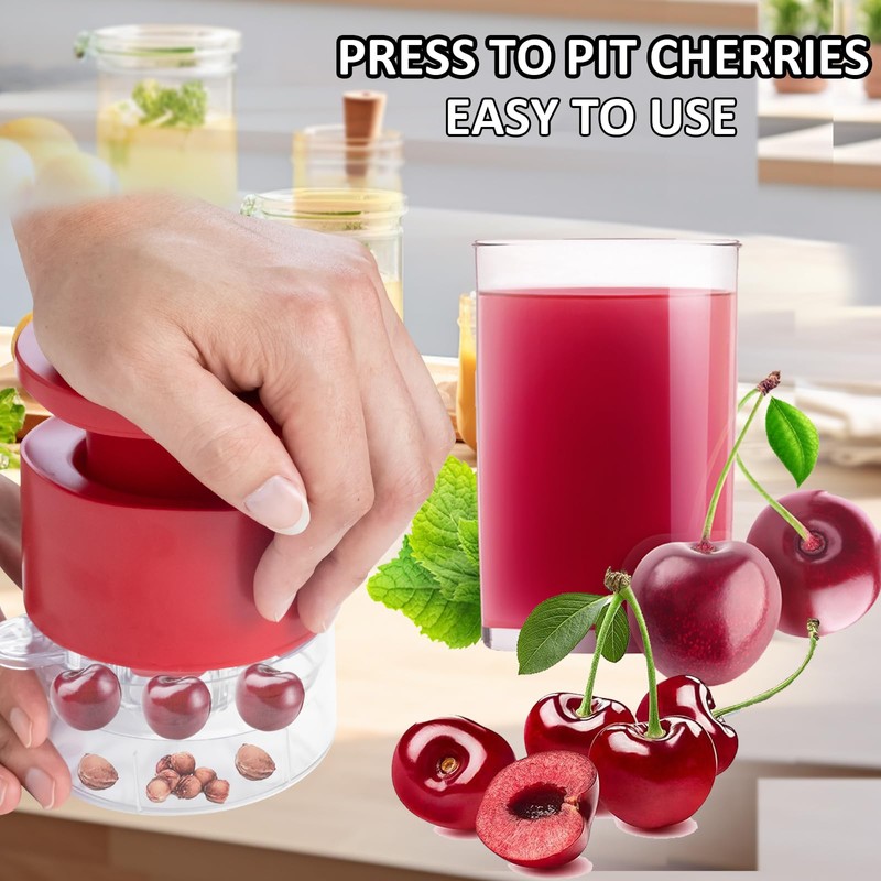 Cherry Pitter Multiple, Quick Release Multi Cherries Stoner Pitter 7-in-1,