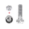 Geesatis 100 Pcs Transparent Acrylic PC Plastic Screw with Nut