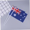 GRIRIW Australia Flag Mini Stick Flags 50 Pack Hand Held