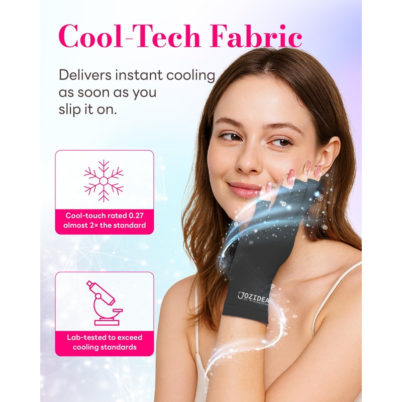 jozidea UV Gloves for Gel Manicures, UPF50+ UV Protection Gloves,