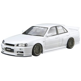 Aoshima Bunka Kyozai 1/24 The Tuned Car Series No. 04 Nissan URAS ER34 Skyline TYPE-R 2001 Plastic Model
