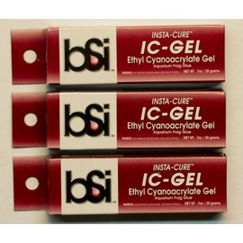 3 Pack IC-Gel Insta Cure Cyanoacrylate Gel Coral Glue .7oz / 20 g