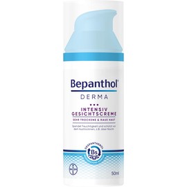 Bepanthol Derma Intensive Face Cream, Face Care for Rough and Very Dry Skin, Dermatologically Tested Moisturising Cream with Dexpanthenol, Non-Comedogenic Face Cream, 50 ml Pump Bottle