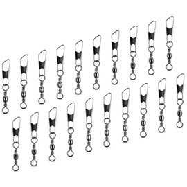 AMZfishing® Classic Swivels with Snap | Fishing Swivels | Fishing Swivels | Swivel Fishing | Swivel Set Fishing | Swivels Size 12 (20 Pieces, C: #4)