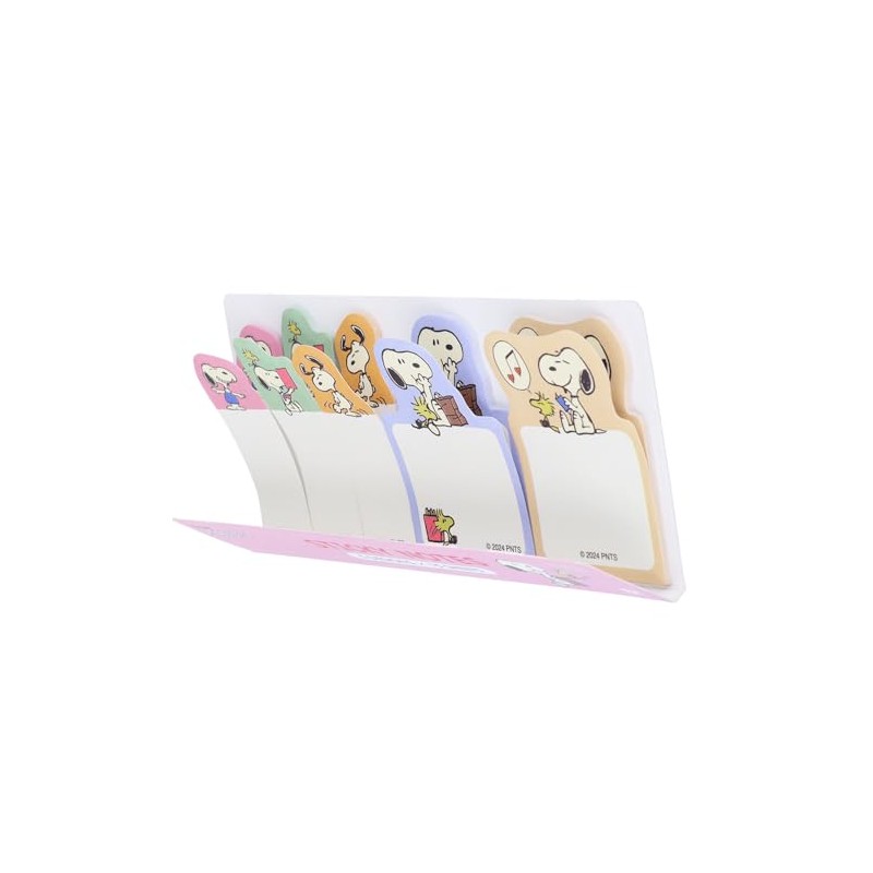 Sunstar Stationery S2842017 Snoopy Sticky Notes, Die-Cut Slim, Peanuts, Snoopy
