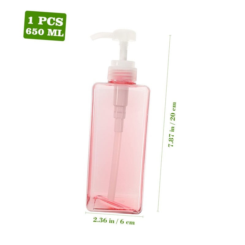 ULTECHNOVO Square Refillable Hand Soap Dispenser with Pump Liquid Bottle