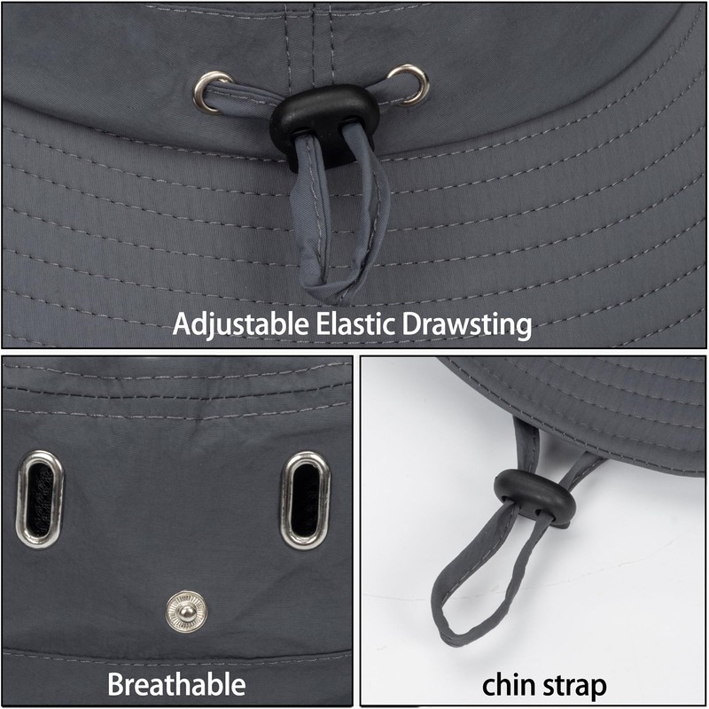 INOGIH Beach Sun Hat for Men UPF 50+ Wide Brim