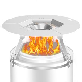 Dirza Heat Deflector Compatible with Solo Stove Bonfire and Other 19.5" Fire Pit -Foldable Legs for Space-Saving Storage-Locking Ring Prevents Accidental Dropping Accessory for Fire Pit