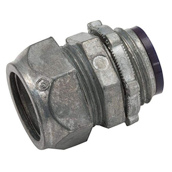Hubbell-Raco 2833 Connector, Die Cast Zinc, EMT Compression, Insulated, 3/4"