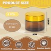 Fanchu Pack of 8 Cream Containers, Amber Glass Empty Cream