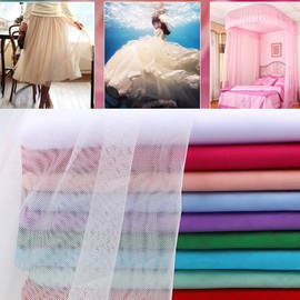 160CM*1M Polyester Net Mesh Fabric, Orange Bridal Veil Material Cloth, Tulle Mesh Fabric for DIY Crafts Gift Wrapping