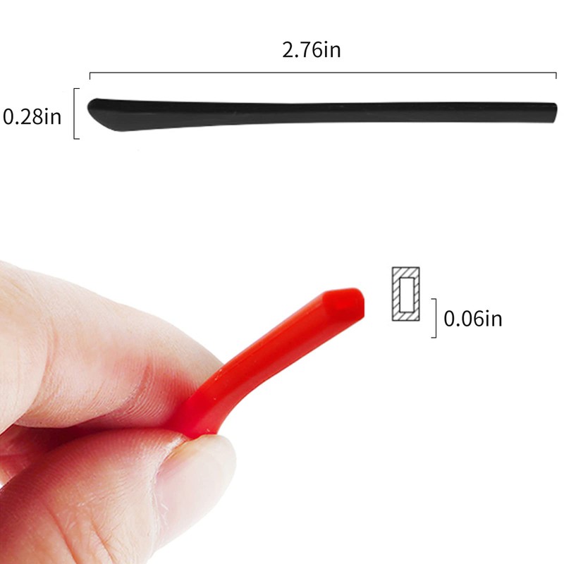 6Pair Silicone Anti-Slip Eyeglass End Tips Ear Sock Eyeglass Arms