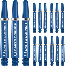 DESIGNA DARTS S0744 Stems | 5 Sets of Tough Nylon Darts Corner Dart Shafts including Steel Ring, Midi, Blue