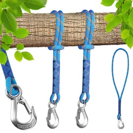 UNISOPH Pack of 2 Swing Tree Attachment Rope, 0.6 m Hammock Attachment Suspension Cord with Carabiners Rope Hammock Swing Attachment for Outdoor Playground, Swings, Hammock, Yoga
