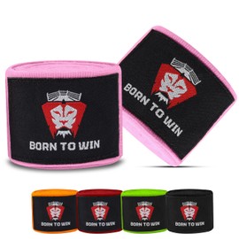Born To Win Hand Wraps Boxing Inner Gloves With Wrist & Knuckle Protection Elasticated Boxing Hand Wraps Muay Thai Kickboxing Martial Arts and Combat Training