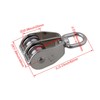 CNBTR M25 Silver 304 Stainless Steel 25mm Swivel Double Pulley
