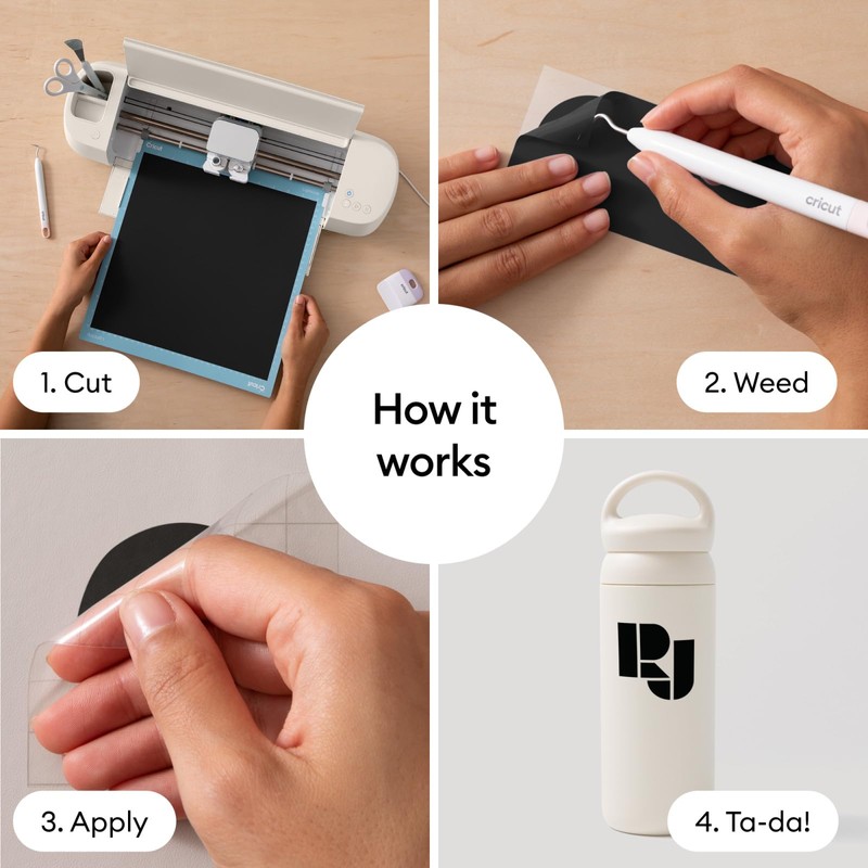 Cricut Value Permanent Vinyl, Matte Silver (12in x 20ft Roll)