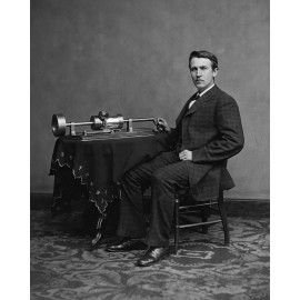 Thomas Edison with 2nd Phonograph 1878 Inventor 8 x 10 Photo Picture Photograph