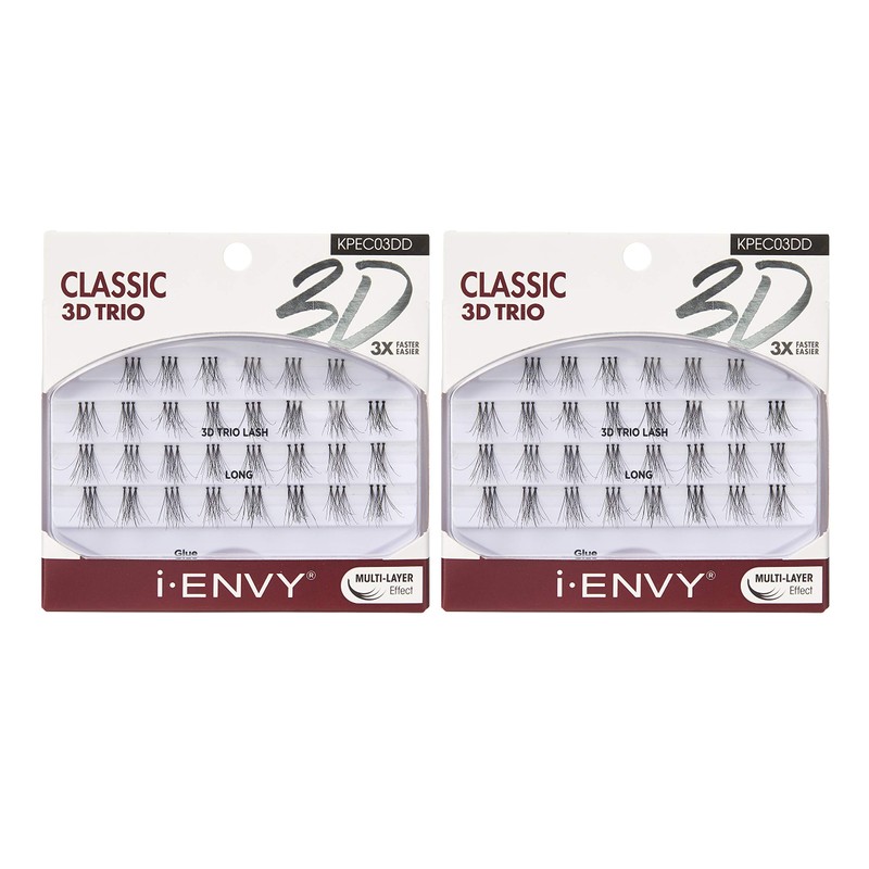 iENVY by KISS 3D Trio Lashes Classic Long (2 PACK)