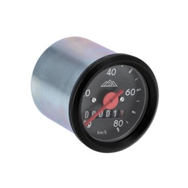 Speedometer with lighting, diameter 48 mm, 80 km/h, black dial, S50, S51