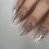 Silvertic Angel Handmade Nail Tips - Long Almond / 실버틱