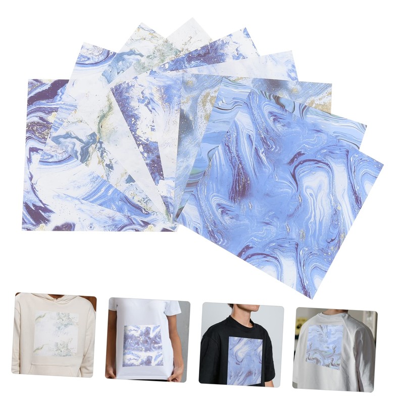 KONTONTY 9pcs Infusible Heat Transfer Film DIY Sheets for Creative