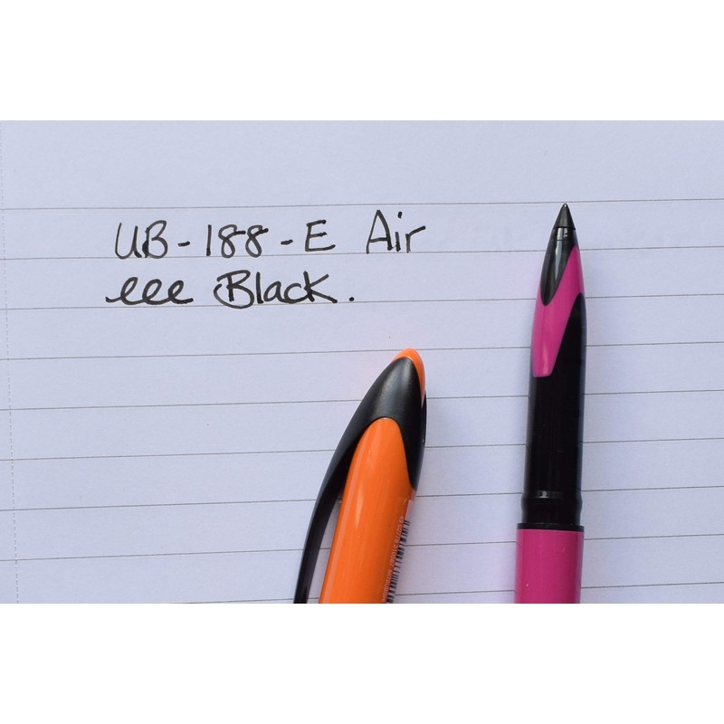 uni-ball 153544496 Air Micro Point Orange/Pink Barrel Pen - Black