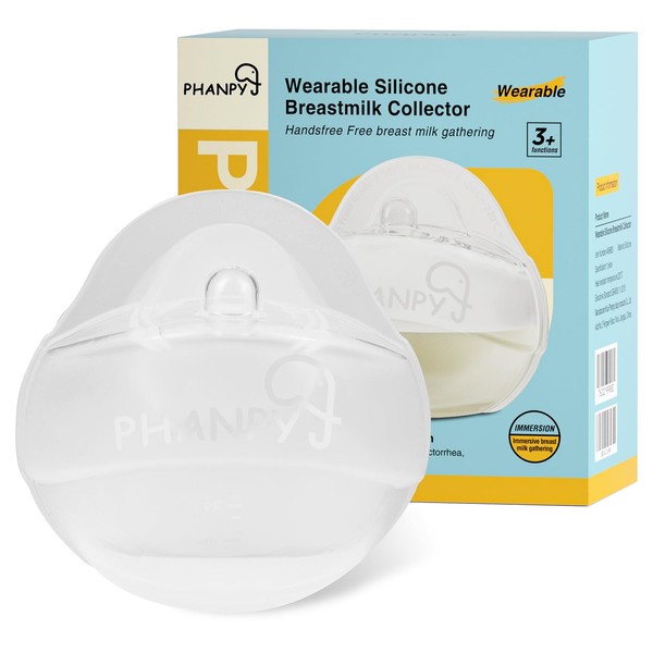 Phanpy Wearable Breast Milk Collector, Manual Breast Pump, Silicone Breast