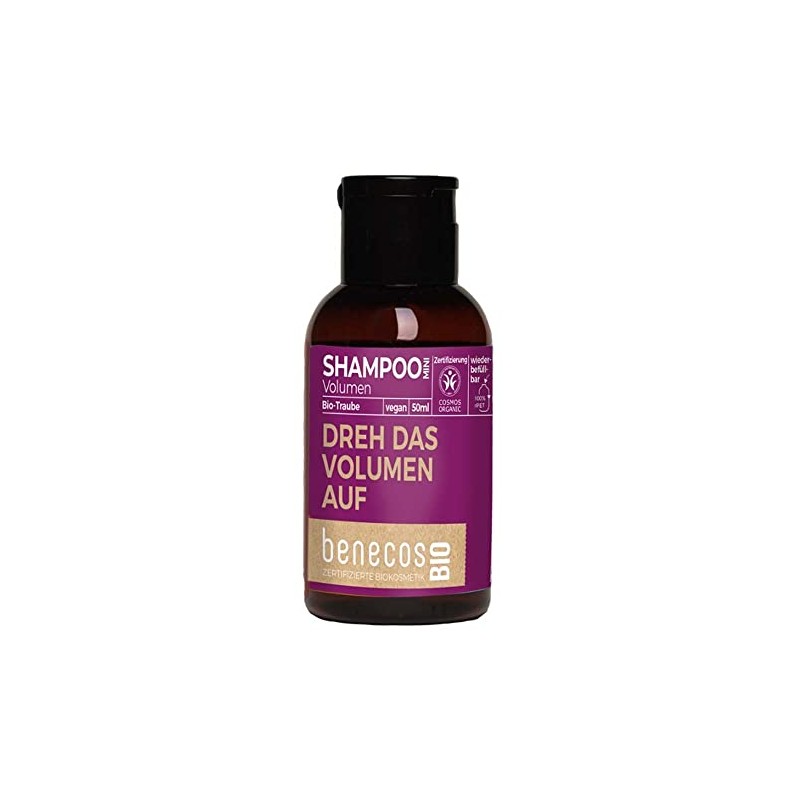 BENECOS Grape Shampoo, Volume, Mini Travel Size, 50 ml (5