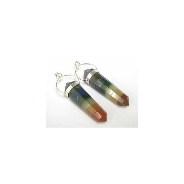 crystalmiracle Beautiful Set of Two Chakra Pointer Pendants Double Terminated