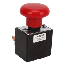 Emergency Stop Switch, 96V 250A Metal Alloy ED250P-2 Replacement with Wide Fitment for Most Forklifts