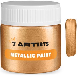 7 Artists Acrylic Paints Bronze 50 ml | Acrylic Paints Metallic | Metallic Acrylic Paints | Colour Bronze Metallic | Acrylic Paints Bronze | Bronze Colour Metal | Bronze Metallic | Acrylic Bronze