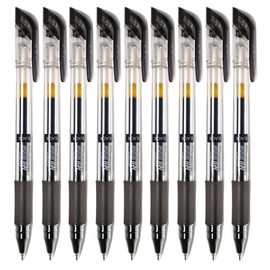X12 Dong-a Jell Zone 0.5mm Gel Ink Rollerball Pen for Office School - Black - Pack of 12 Pens