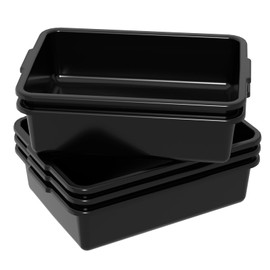 Udotry 8 L Food Service Bus Tubs, Small Bus Box, Black, 5 Packs