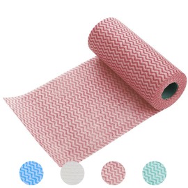 sukevitor All Purpose Dish Cleaning Cloth, Disposable Dish Cloth Roll, Disposable Cleaning Cloths for Kitchen (Red)