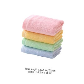 Outanaya 8Pcs Washcloths Soft Absorbent Towels Fluffy and Durable for Easy Drying for Gentle Cleansing Nursery and Home Yellow Pink Green Blue