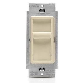 Leviton SureSlide Dimmer Switch for Dimmable LED, Halogen and Incandescent Bulbs, 6672-1LT, Light Almond