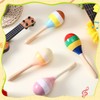 Boao 24pcs Wooden Maracas Hand Percussion Rattles, 7.7 Inches Colorful