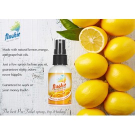 Flushie Pre-Toilet Sprays for Poop Travel Size Toiletries Bathroom Spray for Poop Spray for Toilet Deodorizer Traveling Essentials Poop deodorizer Poop Odor eliminator