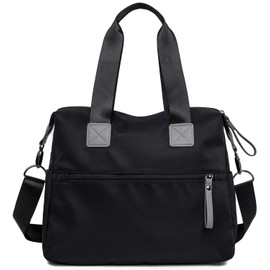 Tote Bags for Women, Large Capacity Top Handle Shoulder Handbag Travel Tote Purse with Multi Pockets & Zipper, Waterproof Nylon Crossbody Tote Bag for Work, Office, Travel, Casual