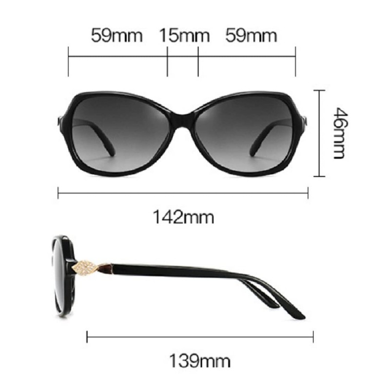 REONAS Polarized Sunglasses, Women's Fashion Sunglasses, Cool Elegant, Jewelry Frame,