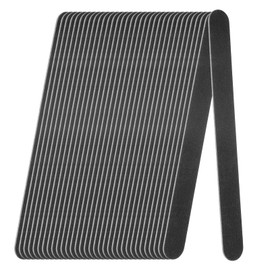 HARFINGTON 120pcs Nail File, 100/180 Grit Fingernail File for Natural Nails, Professional Double-Sided Thin Nail File Manicure Tool for Nail Smoothing Shaping, Black