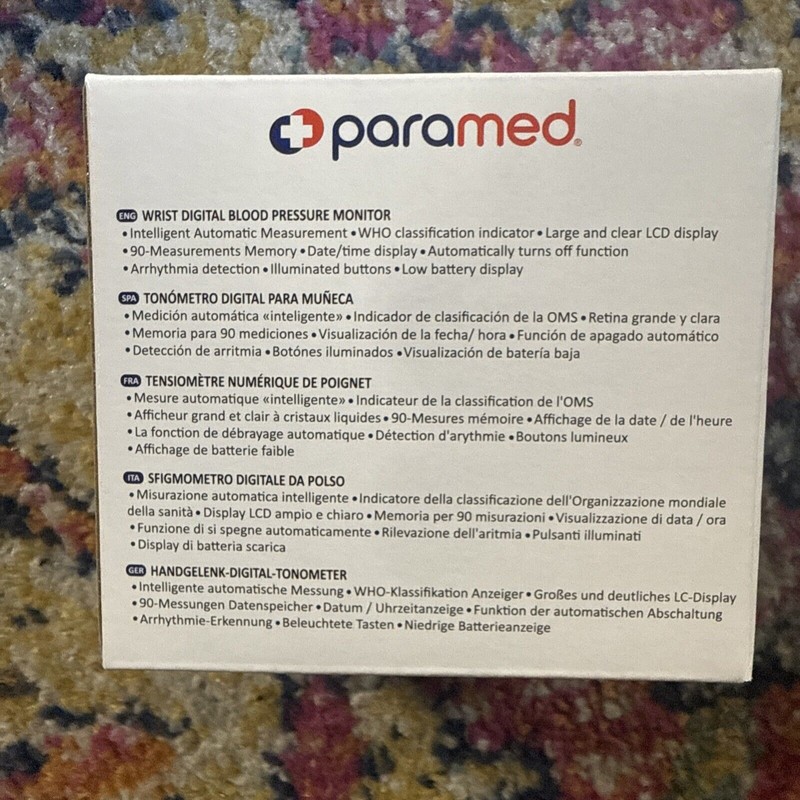 Paramed Wrist Digital Blood Pressure Monitor