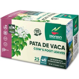 Hanan Pata de Vaca 50 Herbal Tea Bags - 100% Natural Cow’s Foot Leaf from Peru