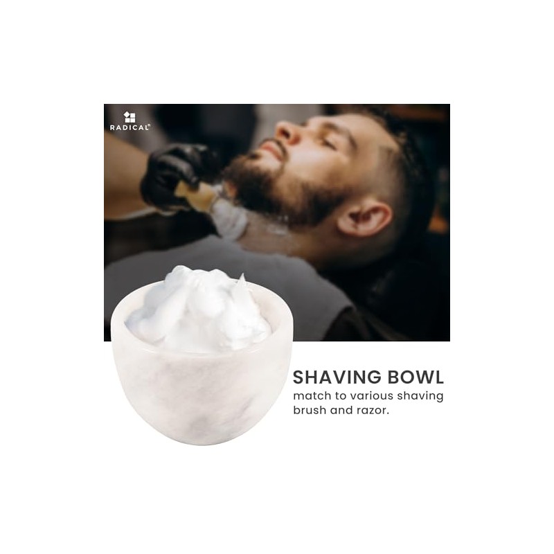 RADICALn - Cuenco de crema de afeitar de mármol blanco