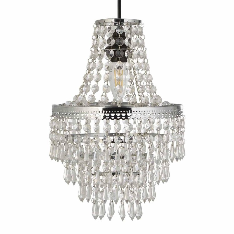 HOMION Chandelier Style Ceiling Light Shade Droplet Pendant Acrylic Crystal
