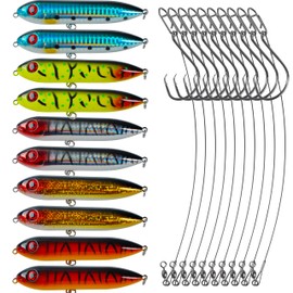 Saltwater Popper Lures Jigs Fishing Lure Topwater Popper Hard Bait Floating Pencil Lure Offshore Trolling Onshore Floating Crankbait