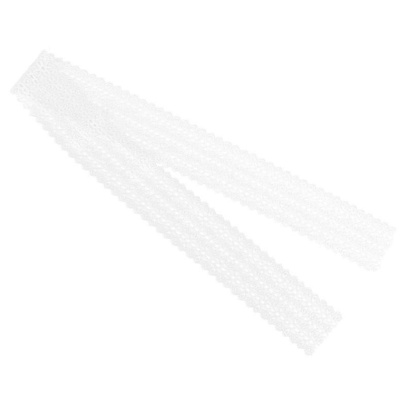 White Lace 10 Yards 6cm/2.3in Wide Ribbon Trim Flower Pattern
